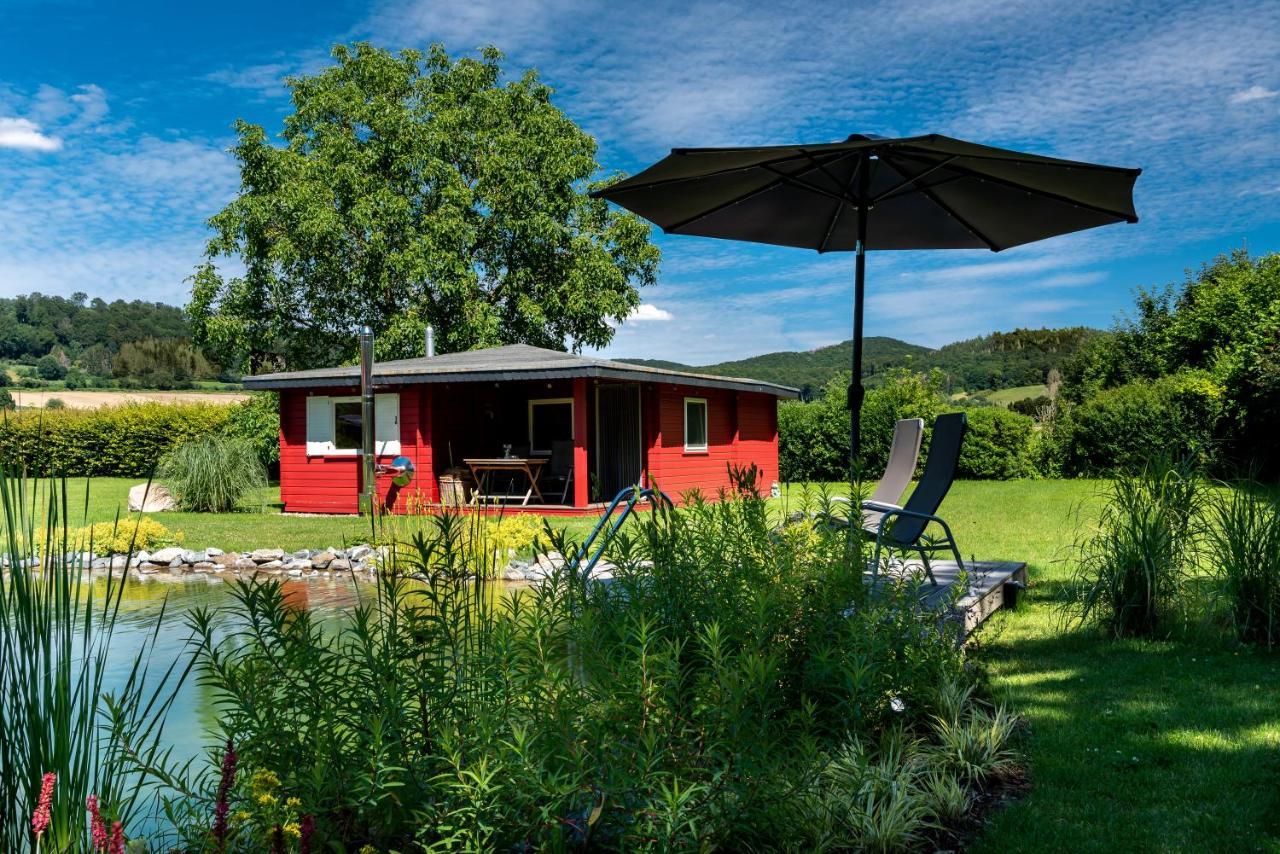 Romantic Wooden Lodge,Sauna,Schwimmteich,Alleinstehend,Absolut Ruhig Хессиш-Ольдендорф Экстерьер фото